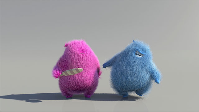 Furry Animation: Pink and Blue