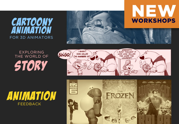 3 New Game Changer Workshops for Animators – Limited Time Only