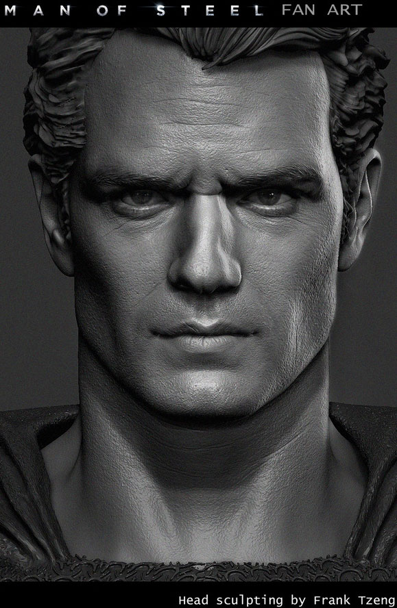 man of steel superman 3d cg animation model