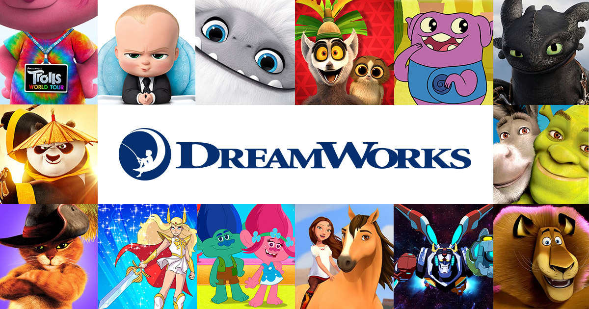 DreamWorks Animation movies and logo