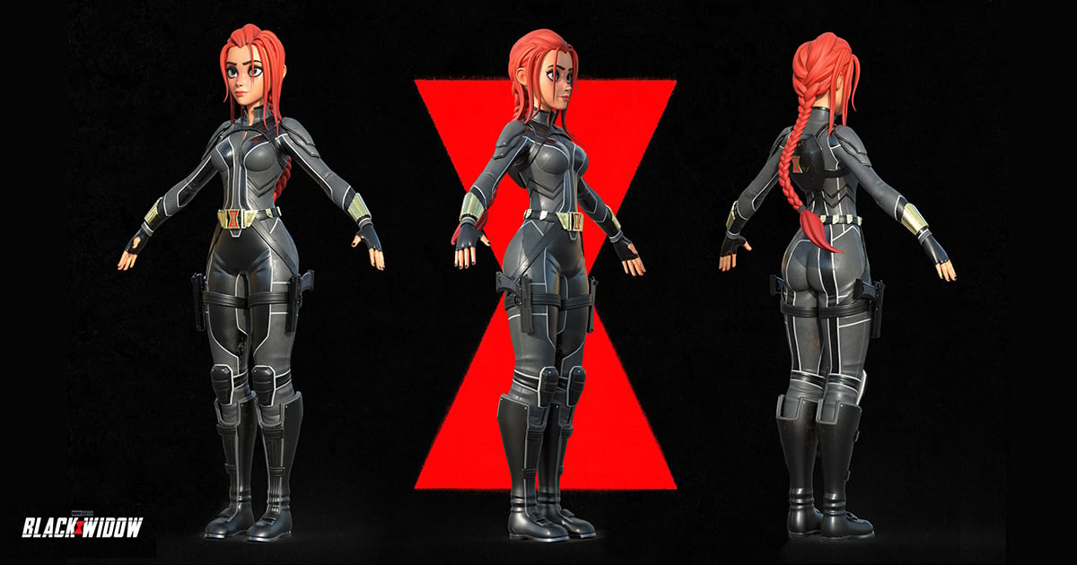 Black Widow 3D Character Model by Mentor Hong Chan Lim