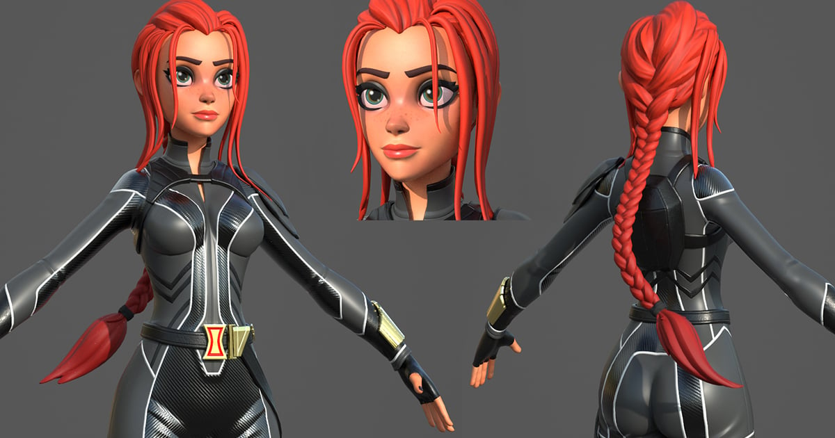 3D model of Marvel's Black Widow by Hong Chan Lim